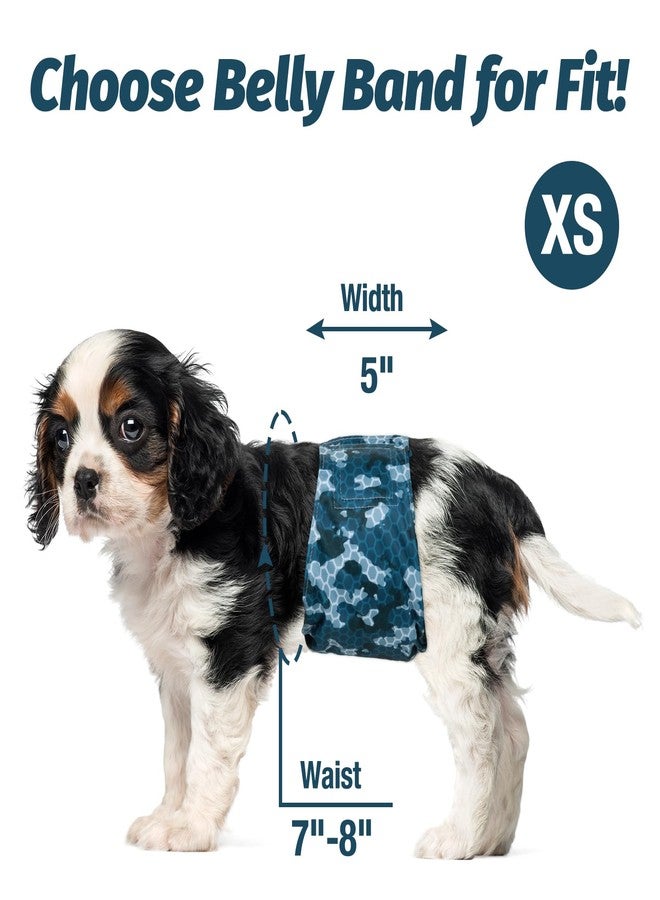 Pet Soft Dog Belly Band - 3 Packs Reusable Dog Diapers Male Dog Diapers Belly Wraps - Washable Dog Belly Bands for Male Dogs (Army, XS) - Image 3